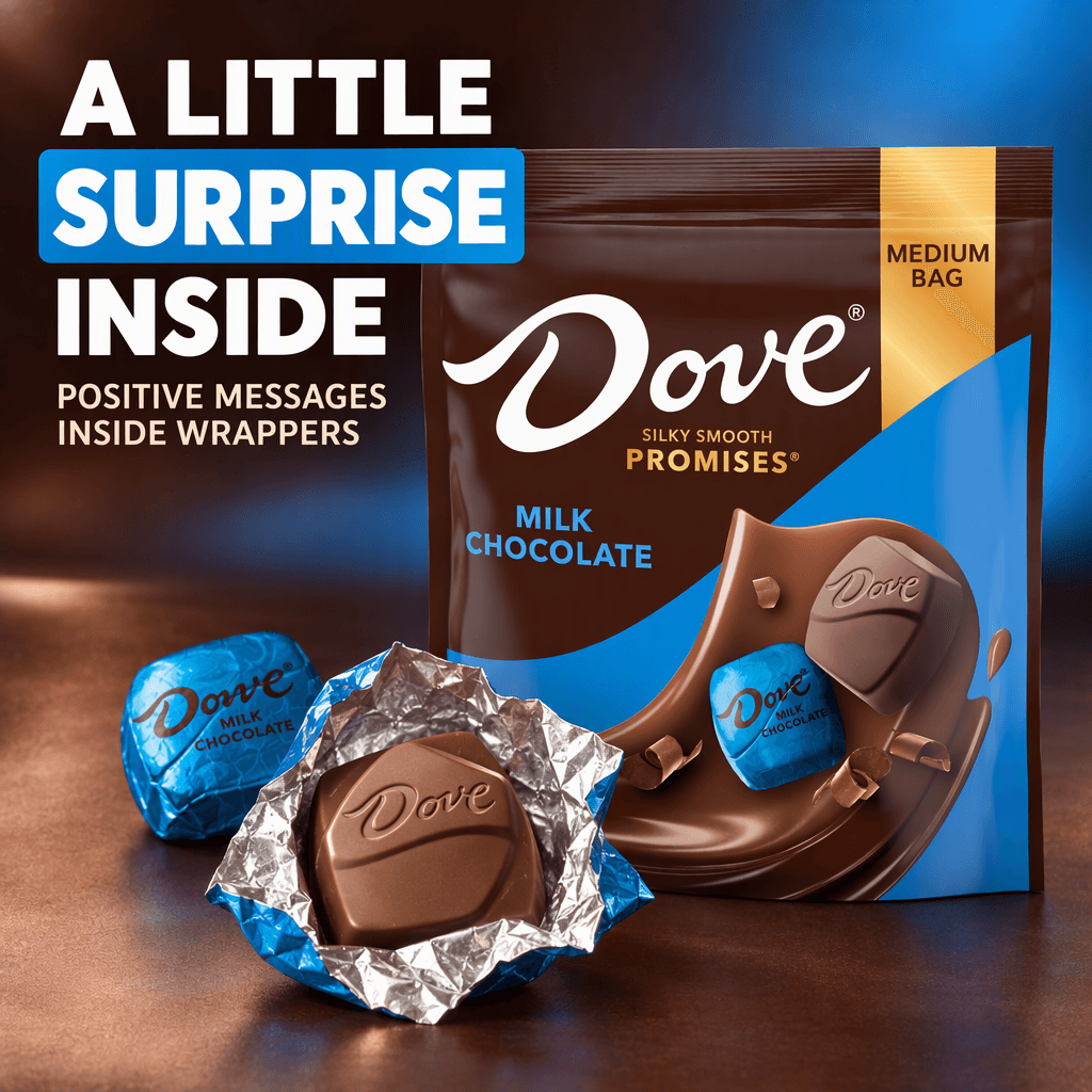 Dove Promises Foil Wrapper Message Detail Close-up
